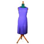 Abito lungo anni '60 tinta unita viola chiaro