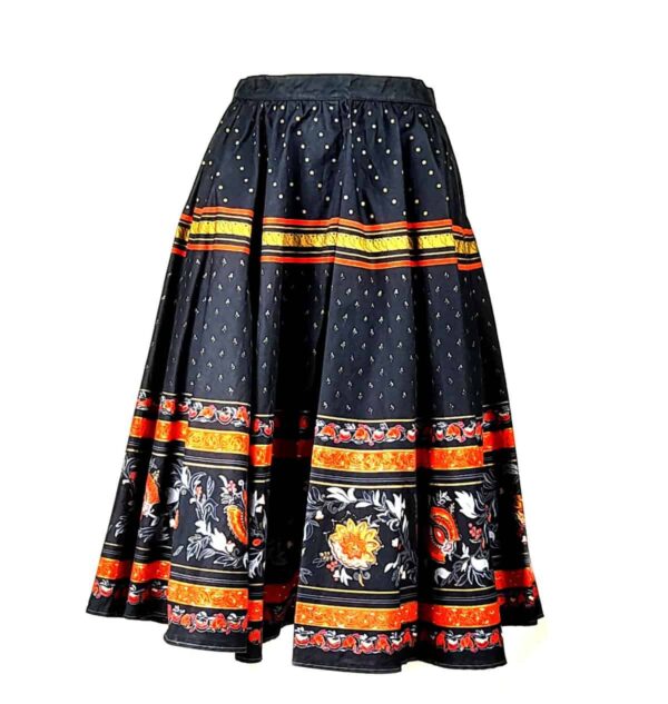 Gonna longuette nera con greche