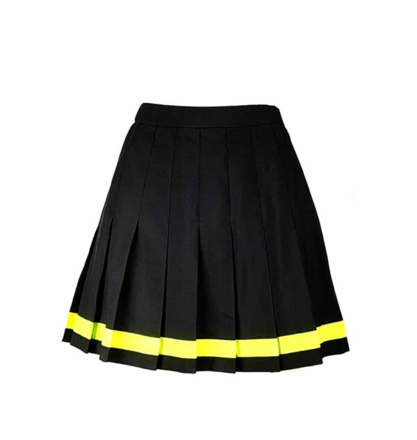 Gonna da tennis nera con fascia gialla