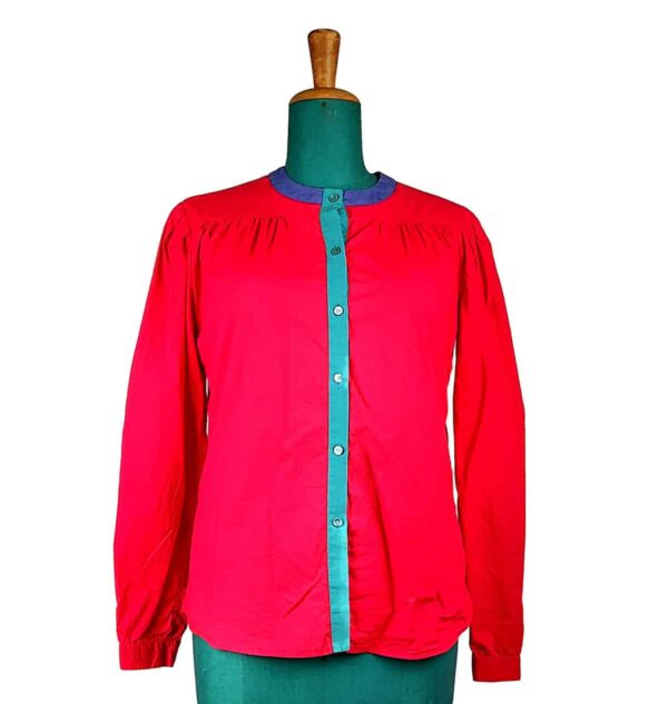 Camicia anni 90 a manica lunga paricollo