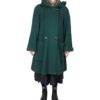 Cappotto verde con cappuccio anni 80