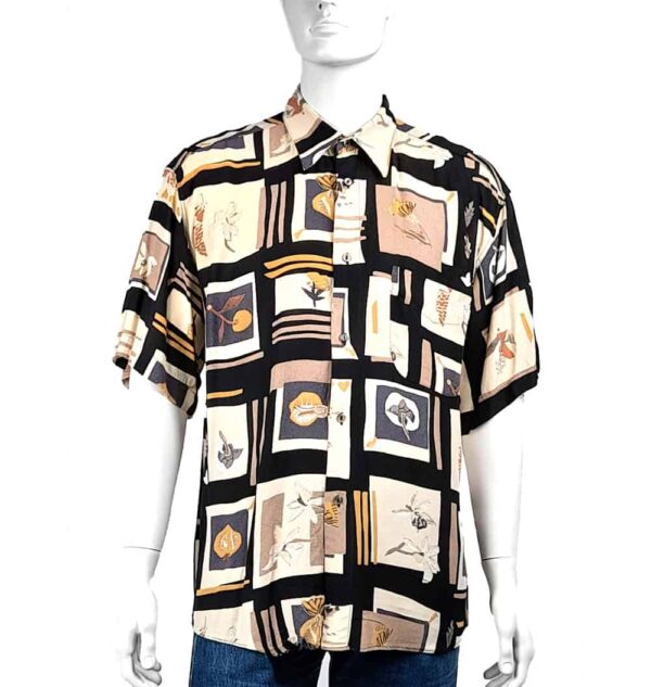 Camicia anni 90 a manica corta in viscosa