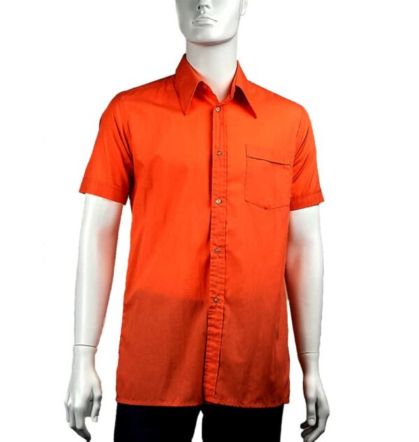 Camicia a manica corta color salmone