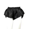 Short in pelle nero