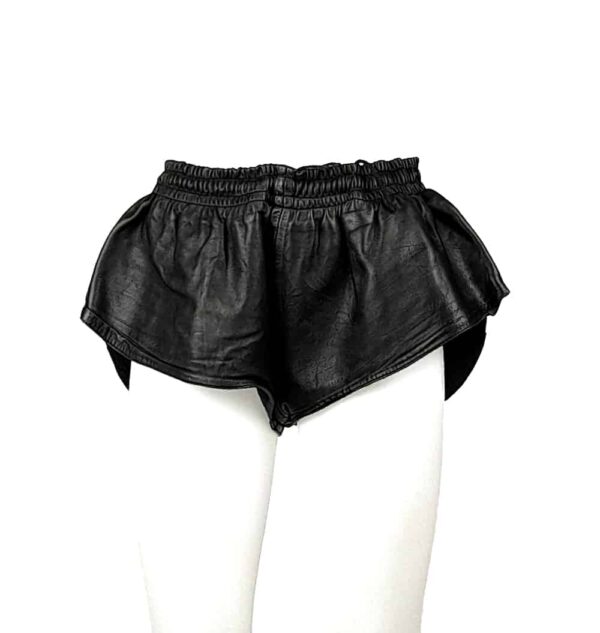 Short in pelle nero