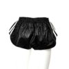Short in pelle nero