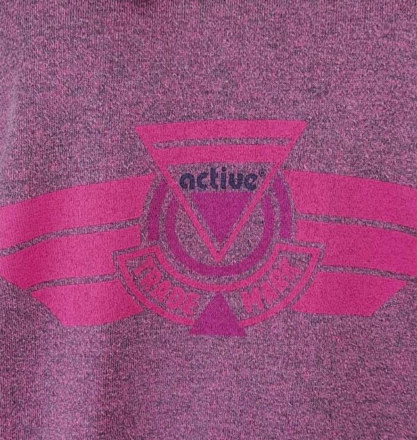 Felpa rosa con cappuccio anni 80