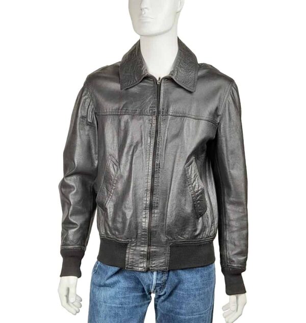 Giubbotto pelle con zip