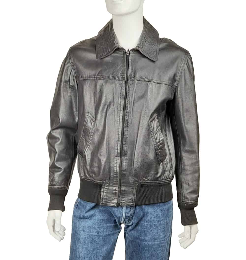 Giubbotto pelle con zip