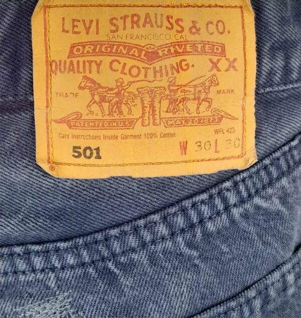 Jean Levi’s 501 blu, usato
