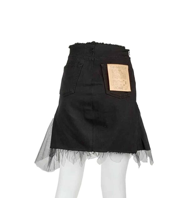 Gonna di jeans corta con tulle