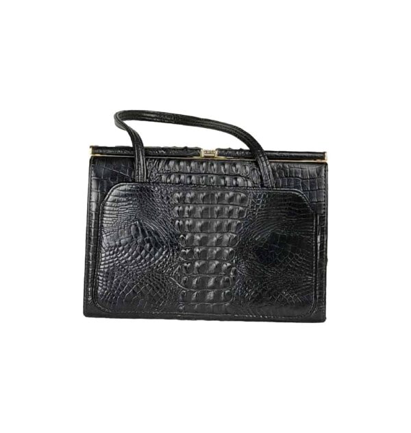 Borsa nera in pelle.