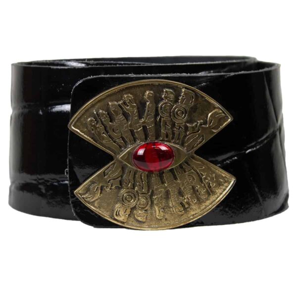 Cintura nera in pelle