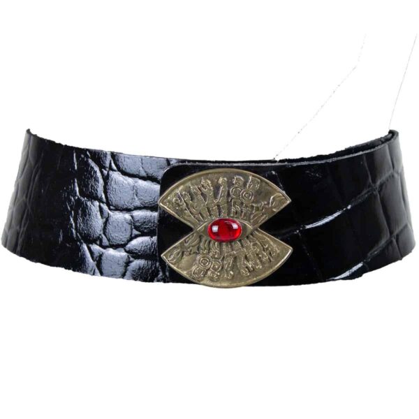 Cintura nera in pelle