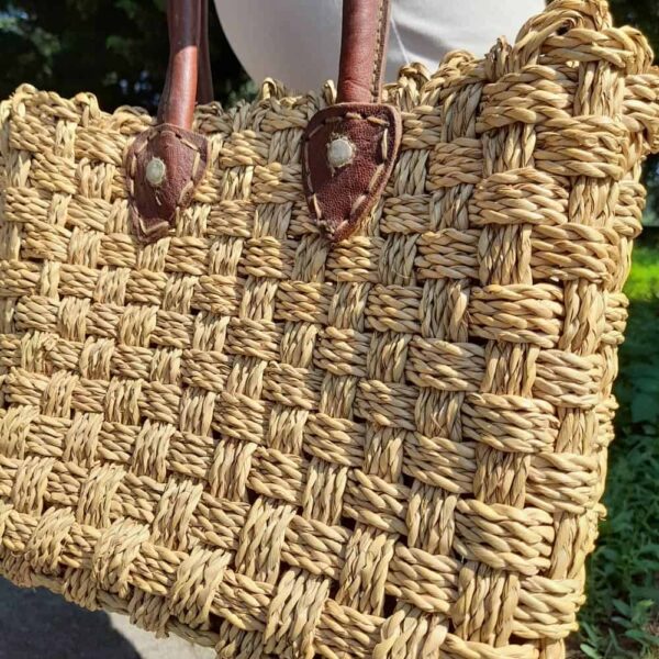 Borsa anni 70 in paglia