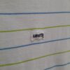 T-shirt Levi's mezza manica cotone 100% bianca a righe azzurre e verdi