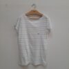 T-shirt Levi's mezza manica cotone 100% bianca a righe azzurre e verdi