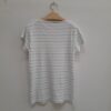 T-shirt Levi's mezza manica cotone 100% bianca a righe azzurre e verdi