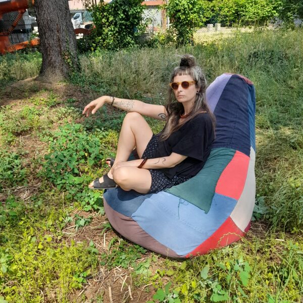 Involucro per rivestimento poltrona Pouf multicolore