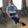 ABITO VINTAGE ANNI 80 STAMPA ASTRATTA