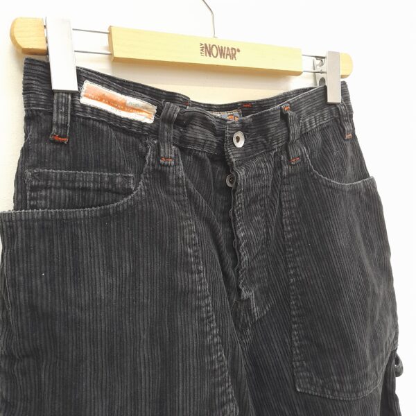 Pantalone in velluto a coste nero