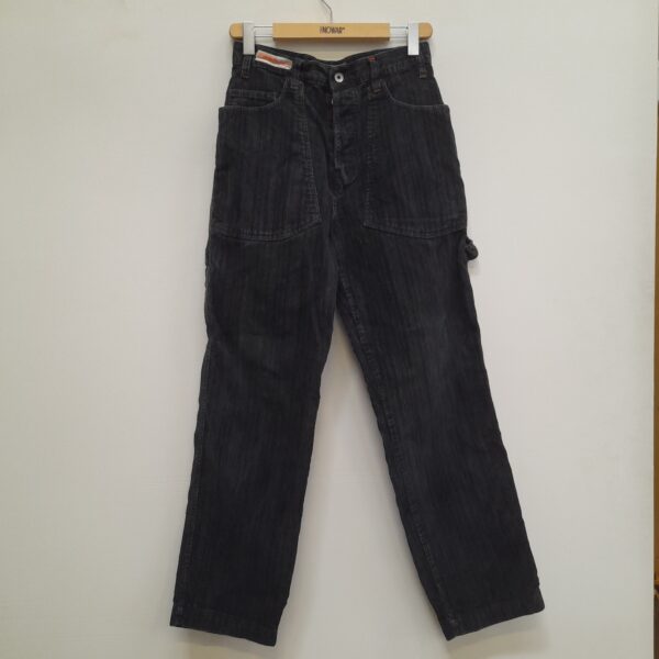 Pantalone in velluto a coste nero