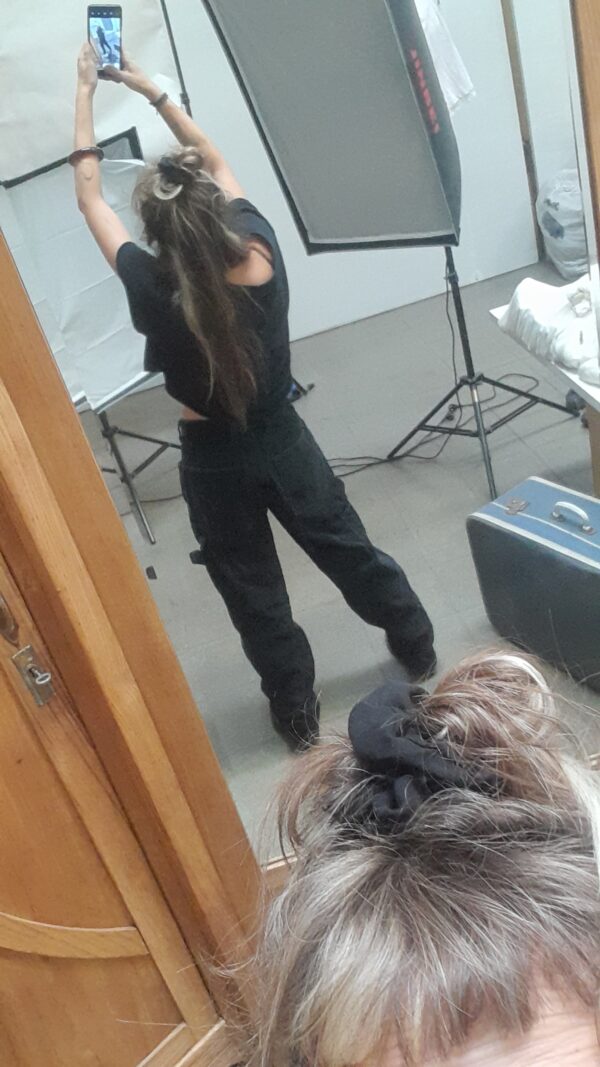Pantalone in velluto a coste nero