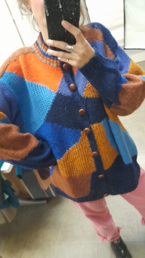 CARDIGAN PATCHWORK FATTO A MAGLIA